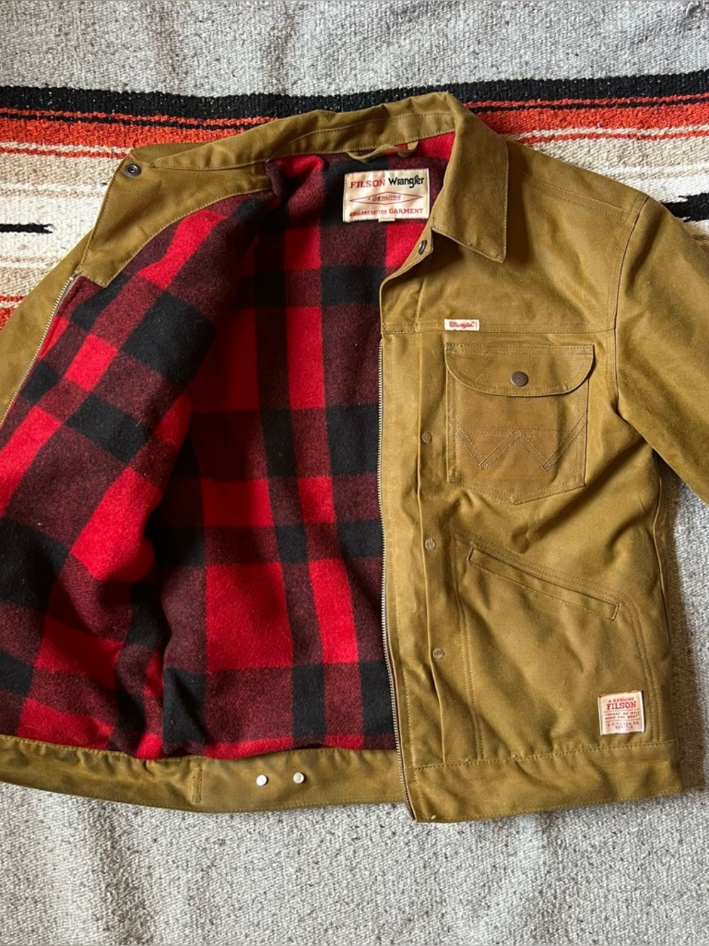 Filson X Wrangler Mackinaw Wool + Tin Cloth Jacket | Limited Edition NWT - Picture 3 of 15